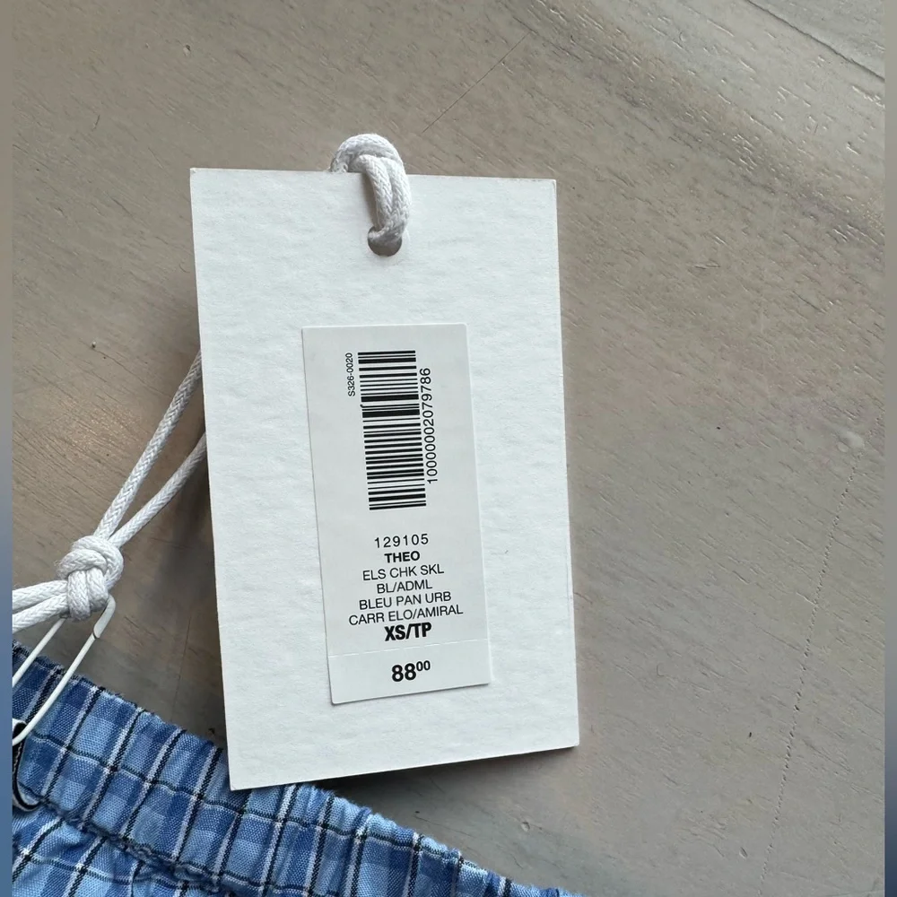 NWT Aritzia Blue Theo poplin Tiered Mini Skirt size xs - Picture 11 of 12